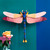 Pink Dragonfly 3-D Wall Art