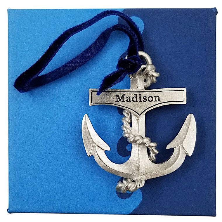 Pewter Madison Anchor Ornament