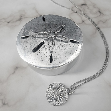 Buy Sterling Sand Dollar Pendant Small Size Silver, Yellow Gold Plated or  Rose Gold Plated Necklaces Online in India - Etsy