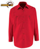 Long sleeve work shirt is handsome and durable