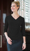 Ruched 3/4 Sleeve Stretchy Blouse CLOSEOUT No Returns