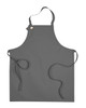 Dark Grey Grommet Bib Apron