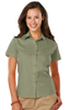 Ladies Short Sleeve Stretch Poplin by Blue Generation