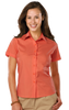 Ladies Short Sleeve Stretch Poplin by Blue Generation