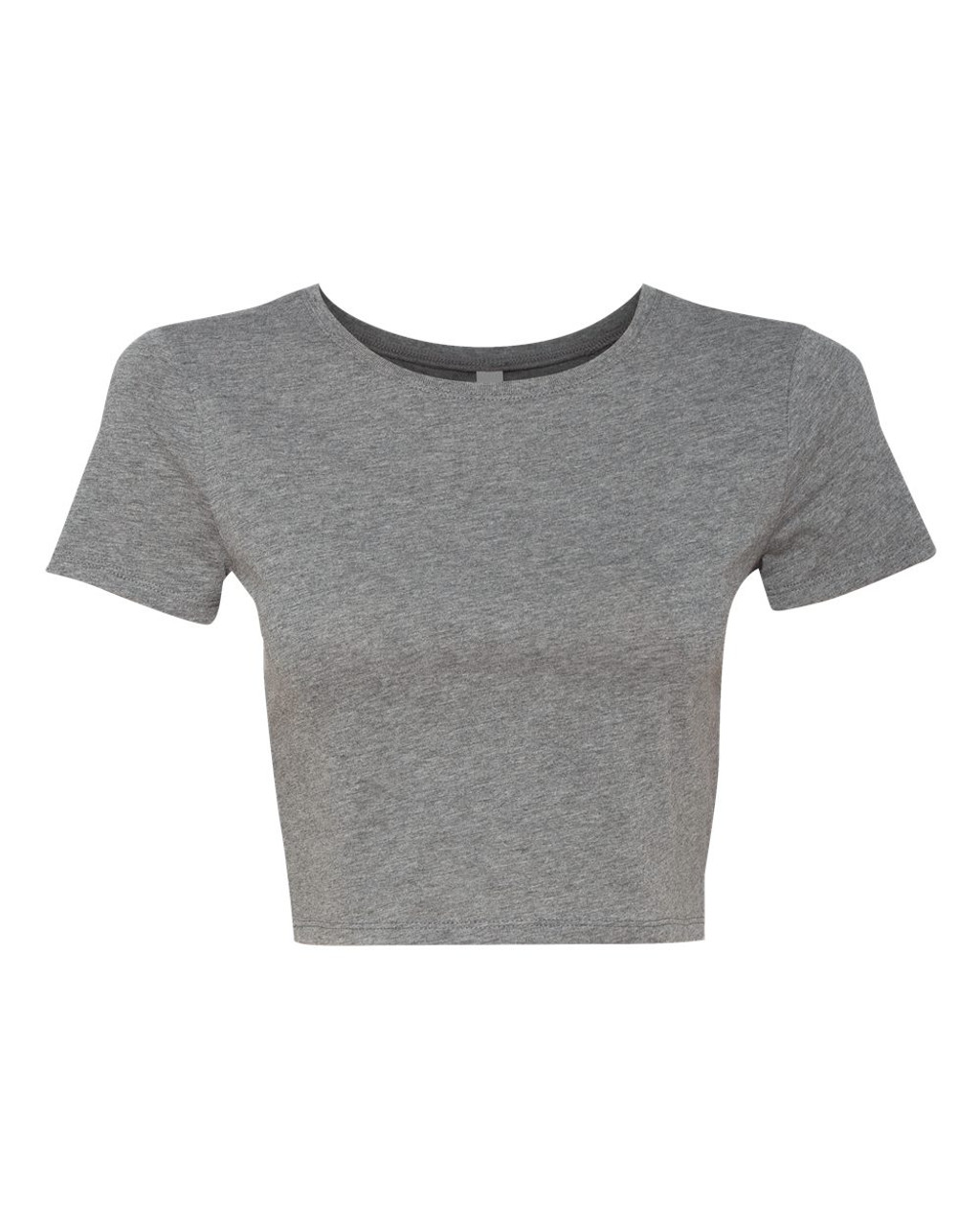Women Ladies Short Sleeve Crop Top T-Shirt Vest Round Neck Midriff Plain  Blouse