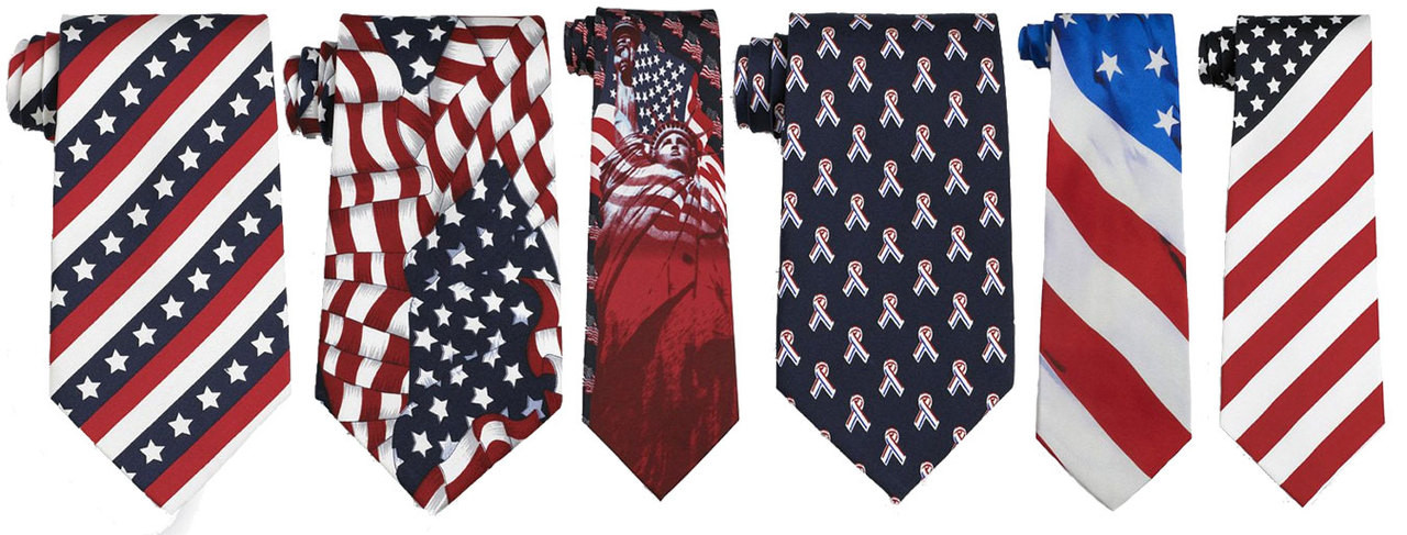 patriotic neck ties