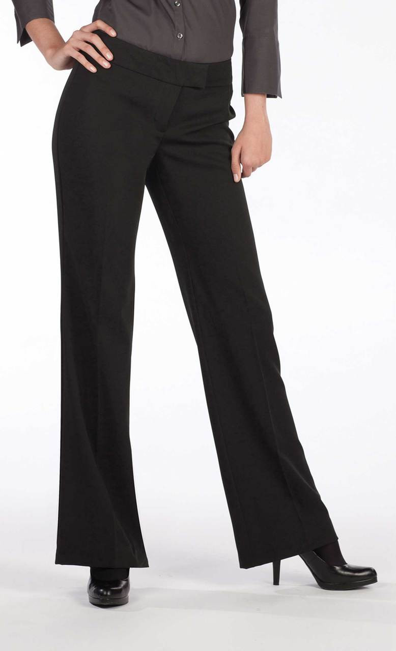 Buy Women Black Solid Formal Regular Fit Trousers Online - 763383 | Van  Heusen