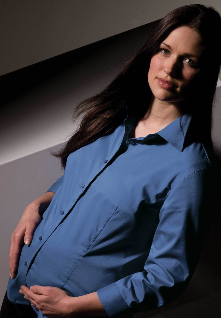 Maternity Uniform Stretch Broadcloth Blouse