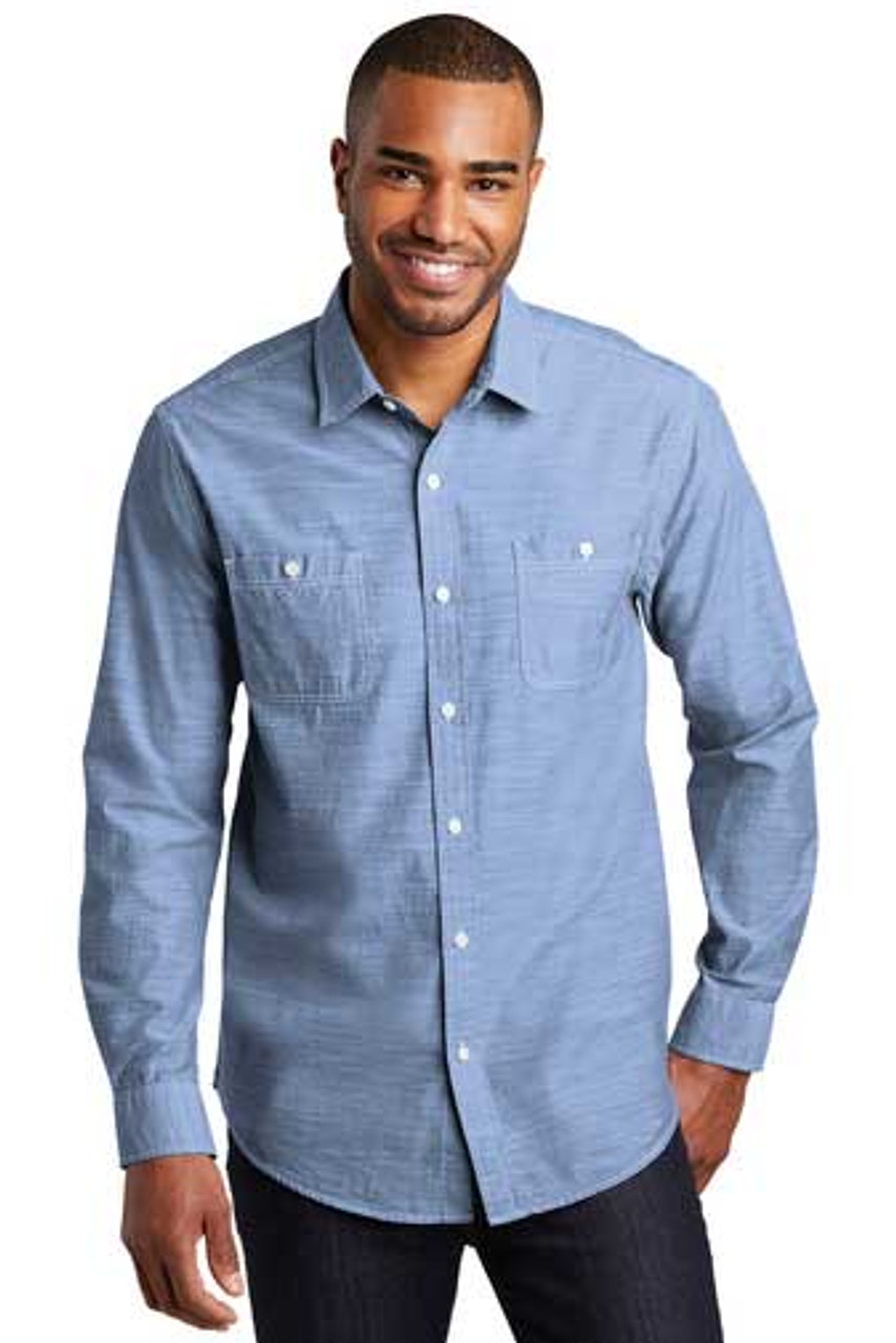 Chambray shop blue shirt