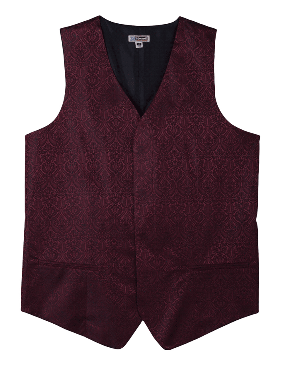 Wine paisley vest