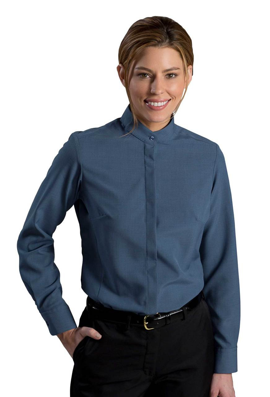 Women's Batiste Banded Collar Waiter Shirt