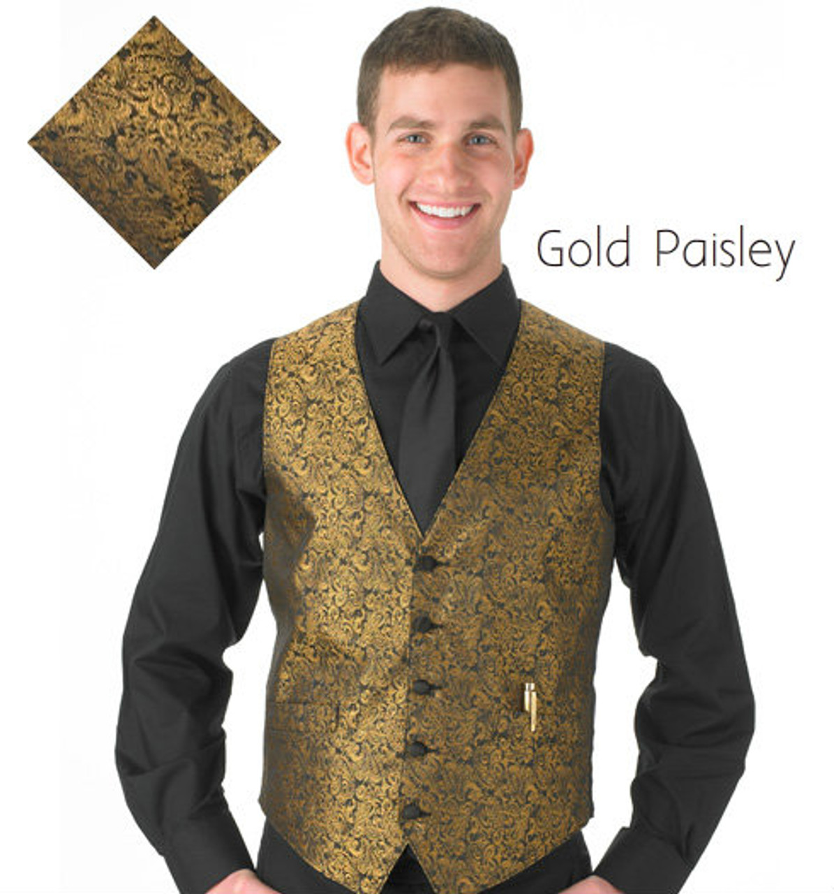 Herringbone Gold Vest  Jims Formal Wear