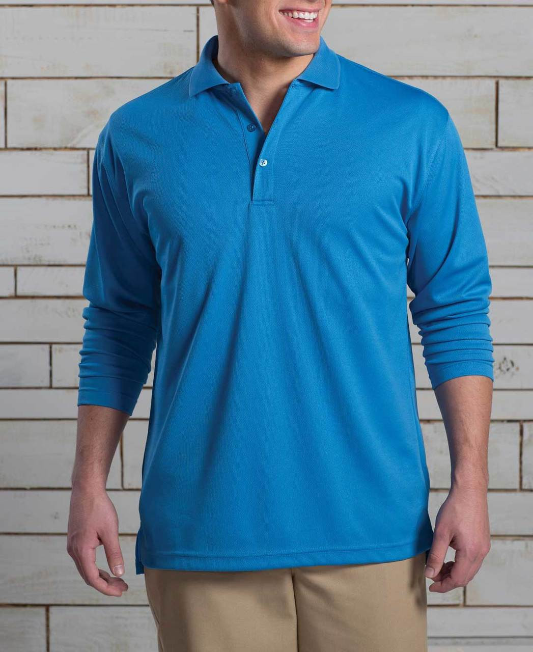 long sleeve performance polos