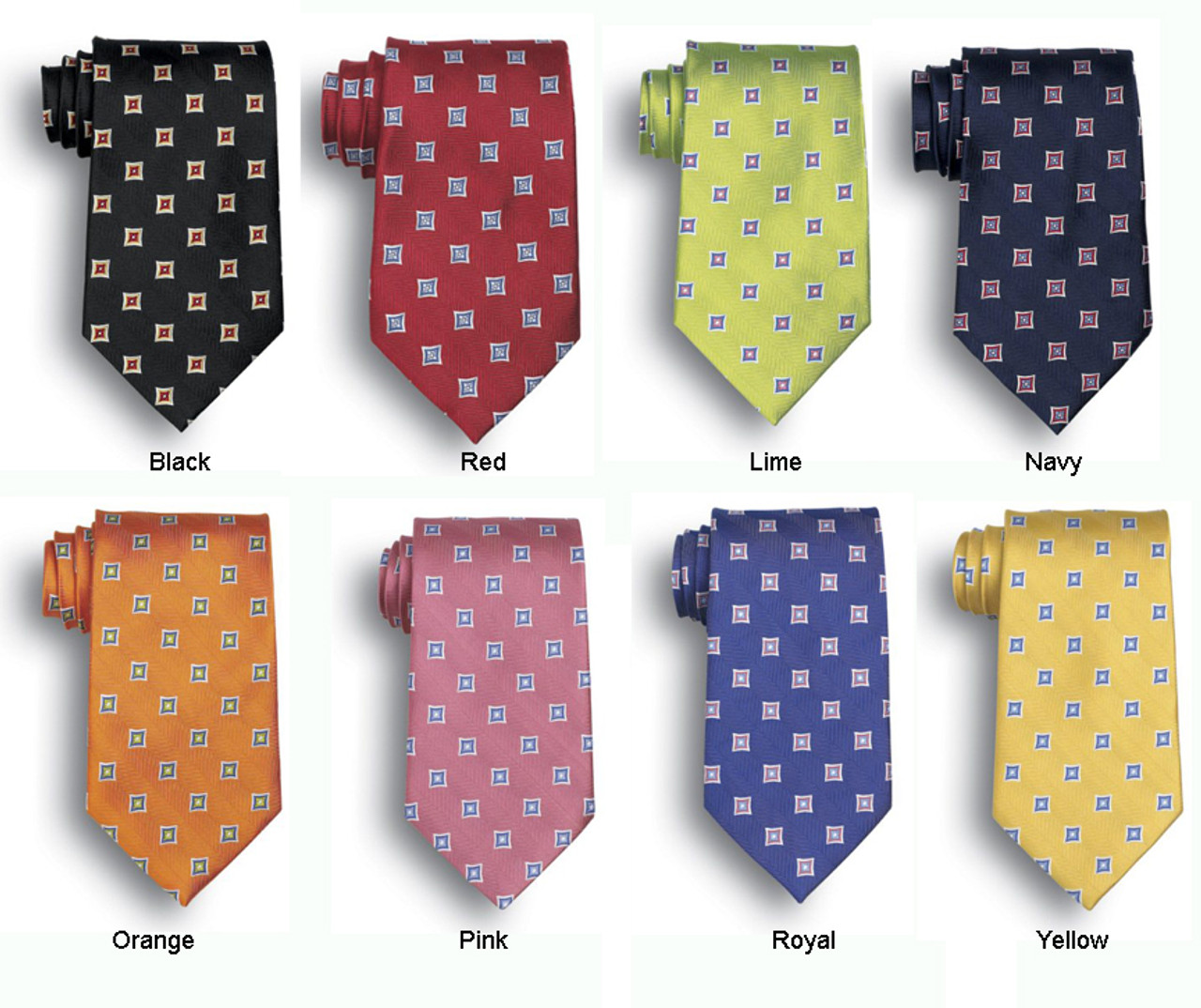 Stain resistant ties for restaurants in many colors