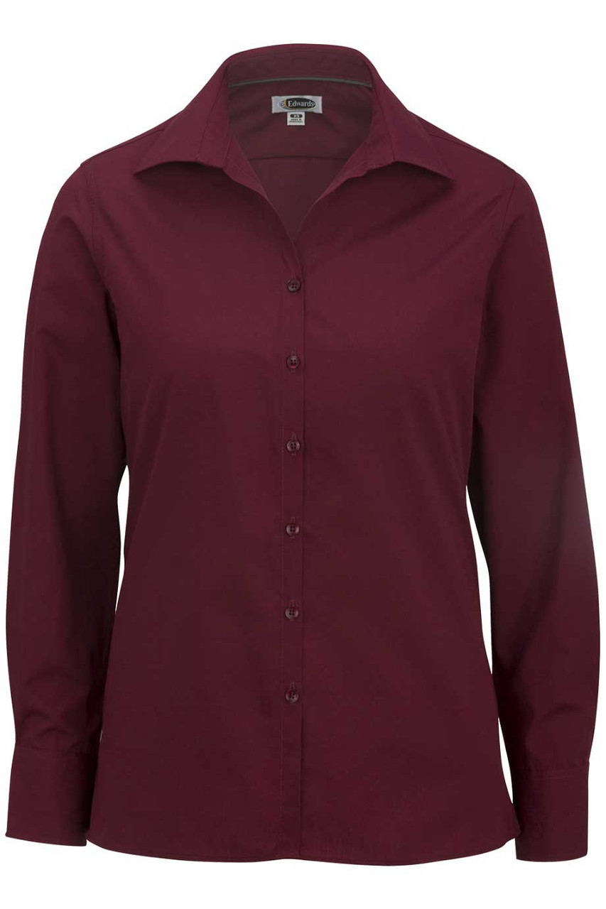Long Sleeve Open Neck Work Shirt | Waitstuff Uniforms