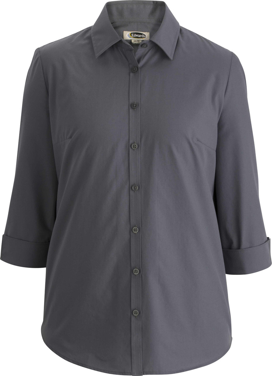 Ladies Essential Broadcloth Shirt in 3 Sleeve Lengths