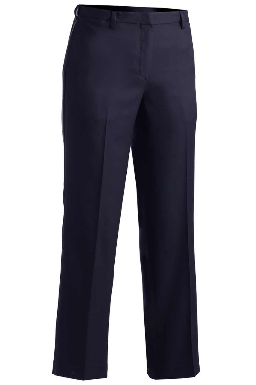 Cobalt blue windowpane high waisted pleated stretch Women Dress Pants |  Sumissura