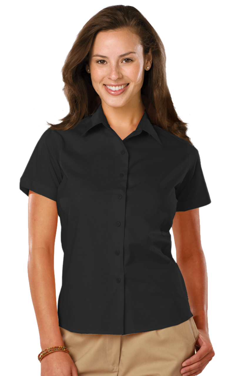 Ladies Short Sleeve Stretch Work Shirt