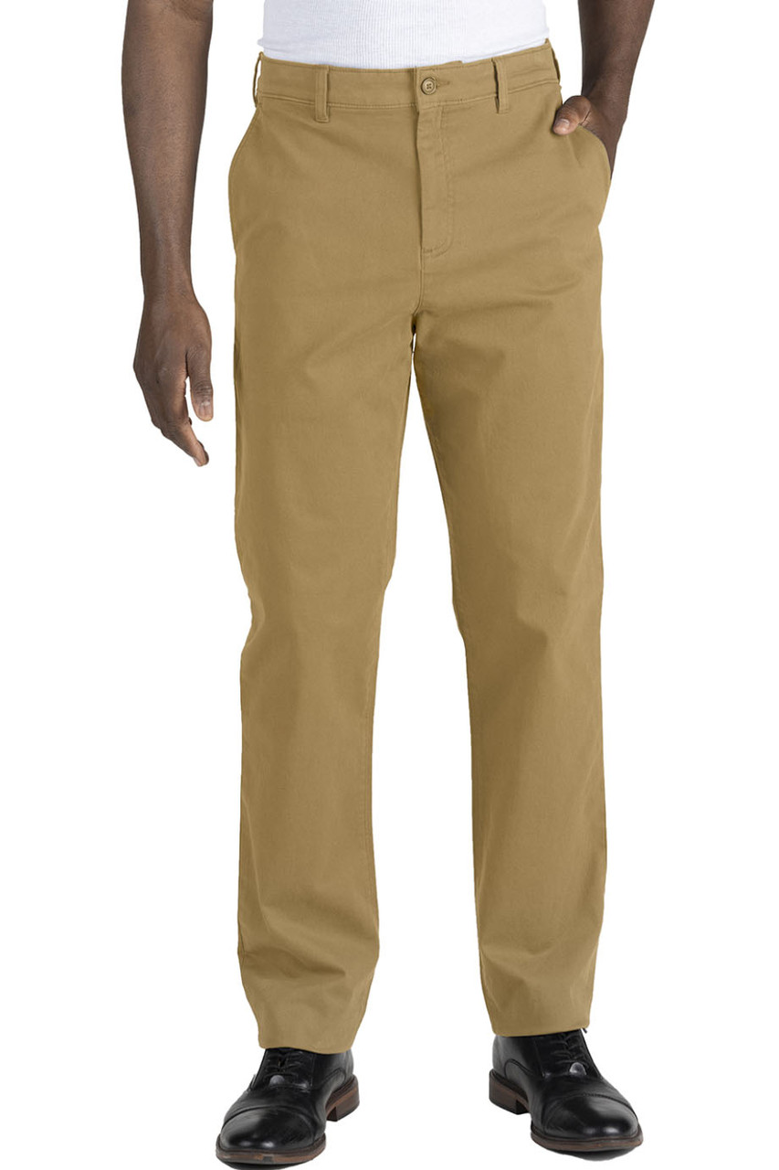 Summer Men's Khaki Pants Plus Size Straight Fit Big Sizes 5XL Side Pockets  Wide Leg Cotton