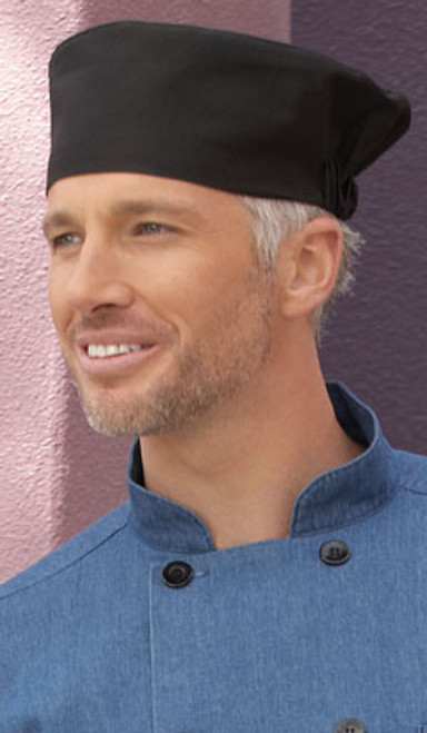 Black beanie chef hat