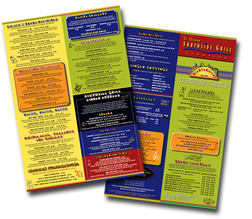 Waterproof menus with bright colors for your restaurant