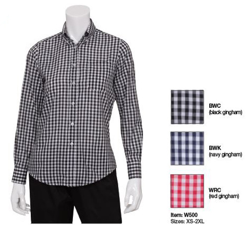 Gingham checkered uniform shirt Gingham checkered uniform shirt