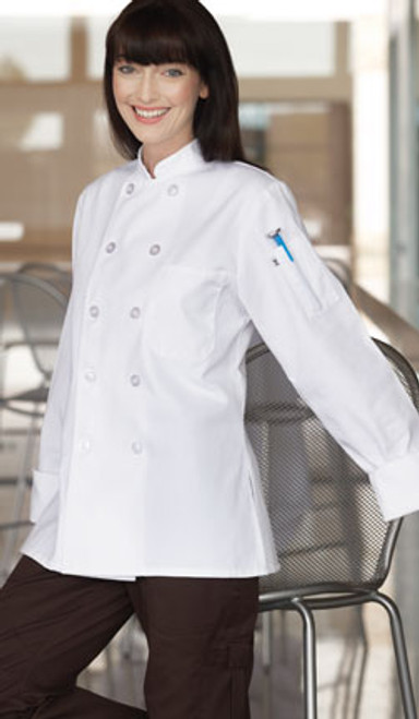 Simple chef coat fitted specifically for ladies