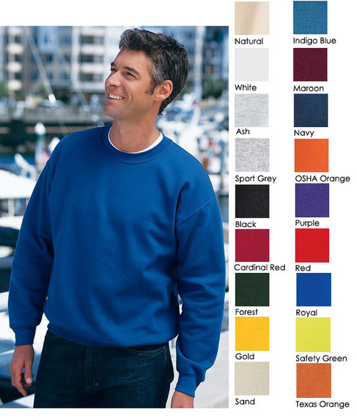 Basic crewneck sweatshirt will look great with your logo on it!