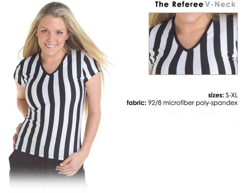 Referee uniform shit for women with a v-neck Referee uniform shit for women with a v-neck