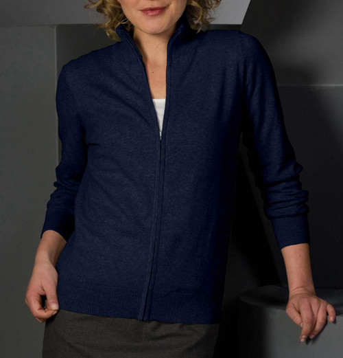 ladies zip front cardigan