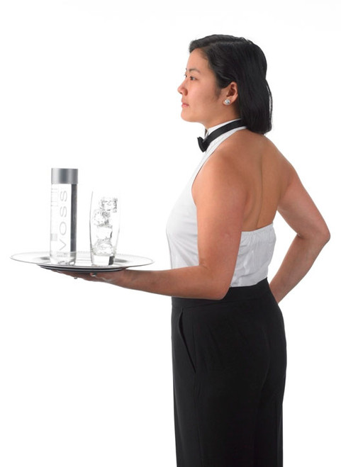 black tuxedo halter top