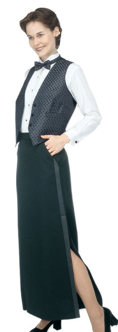 スカート DOUBLE CREPE SKIRT TUXEDO Floor Length Tuxedo Skirt