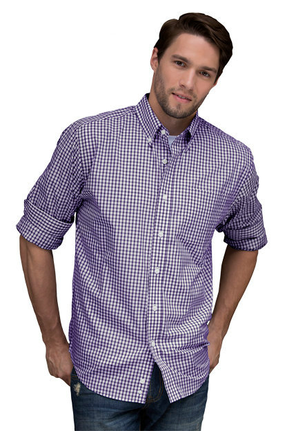 Gingham Check Uniform Shirt for Men and Women