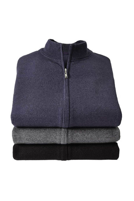 AKM ZIP CARDIGAN BLACK