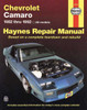 Chevrolet Camaro 1982 - 1992 Workshop Manual