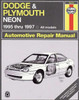 Dodge &amp; Plymouth Neon 1995 - 1997 Workshop Manual