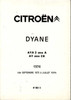 Citroen Dyane AYA 2 Serie A, AY Serie CB 1973 - 1974 Workshop Manual