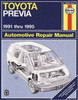 Toyota Tarago (Previa) 1991 - 1995 Workshop Manual