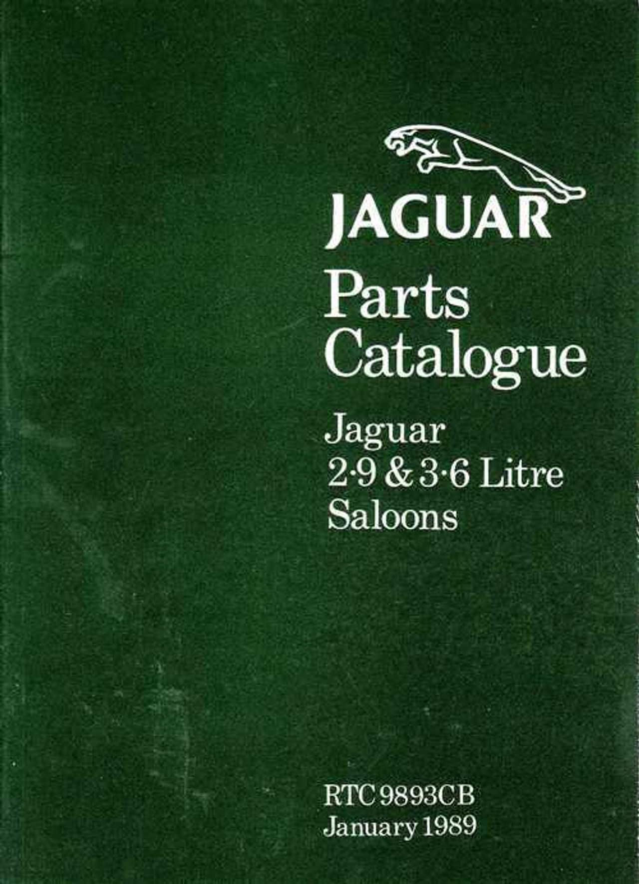Jaguar Parts Catalogue 2.9 and 3.6 Litre Saloons