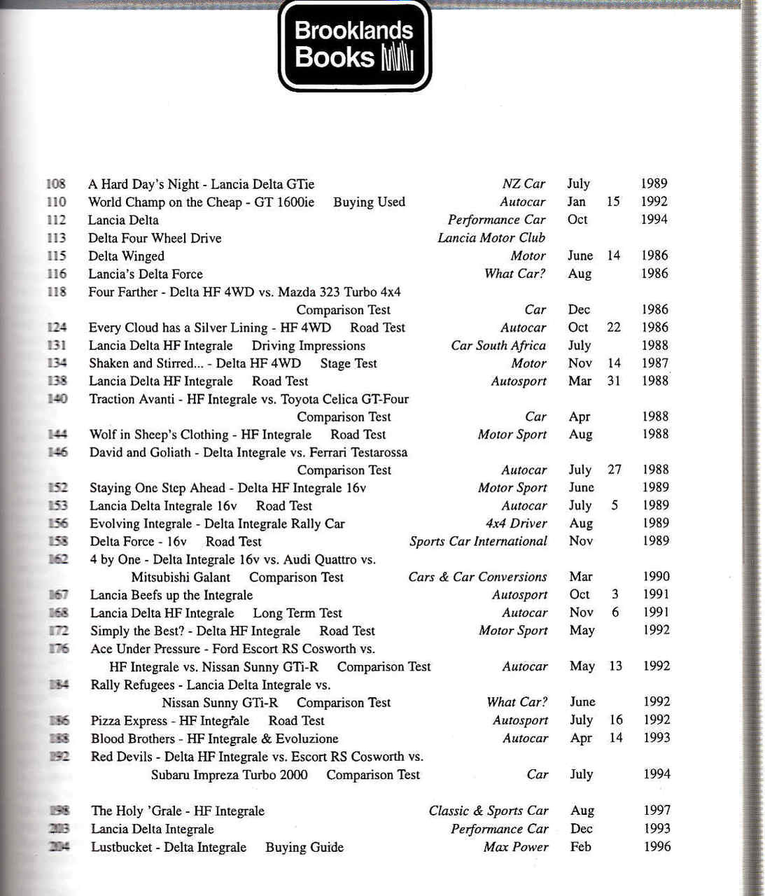 2ad1 Lancia Delta Integrale 1991 Repair Service Manuals