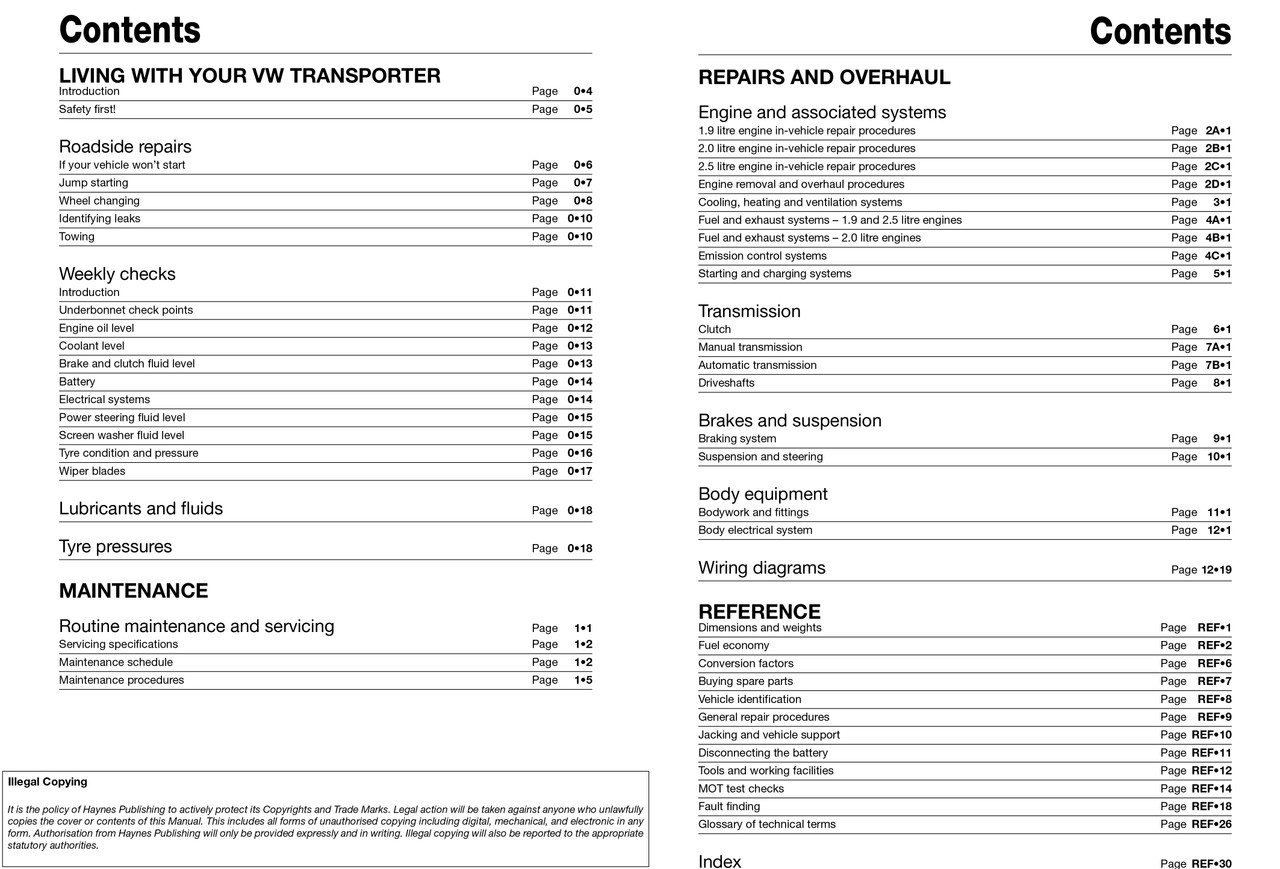 Volkswagen Transporter T5 Diesel 2003 2015 Workshop Manual
