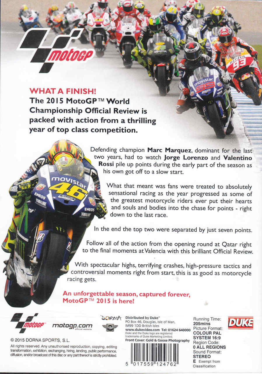 MotoGP 2015 World Championship Official Review DVD