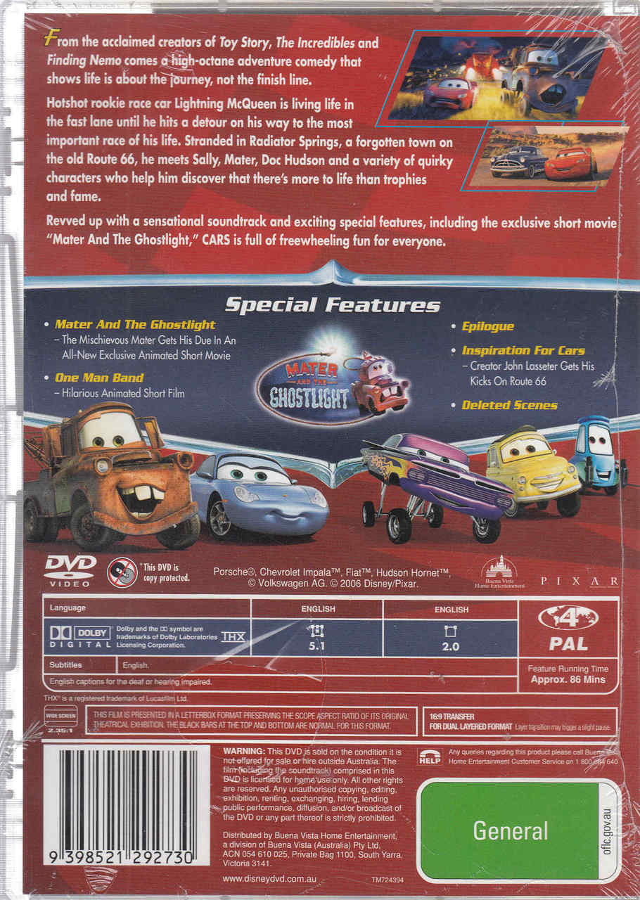 disney cars dvd