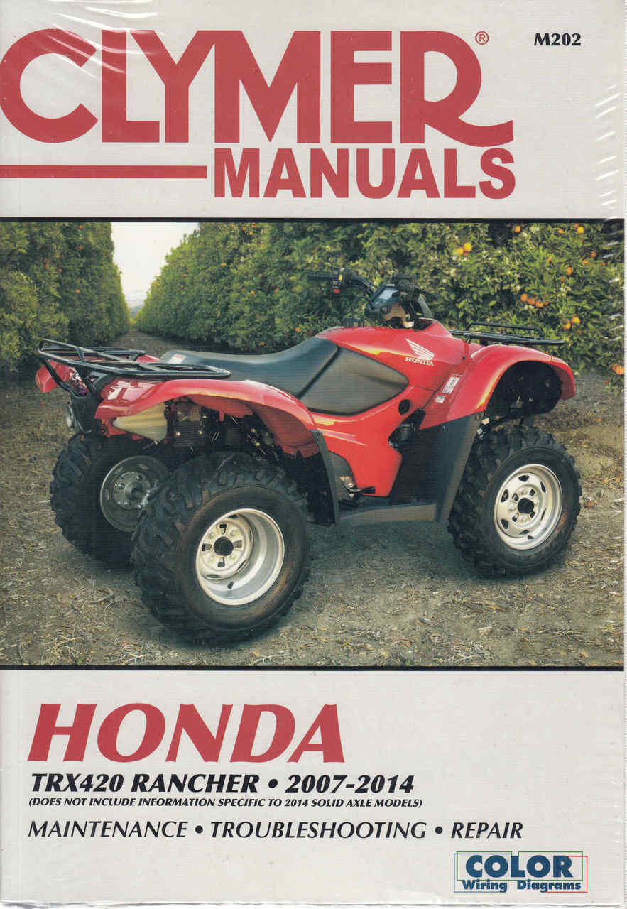 Honda Trx420 Rancher Atv 2007 2014 Workshop Manual