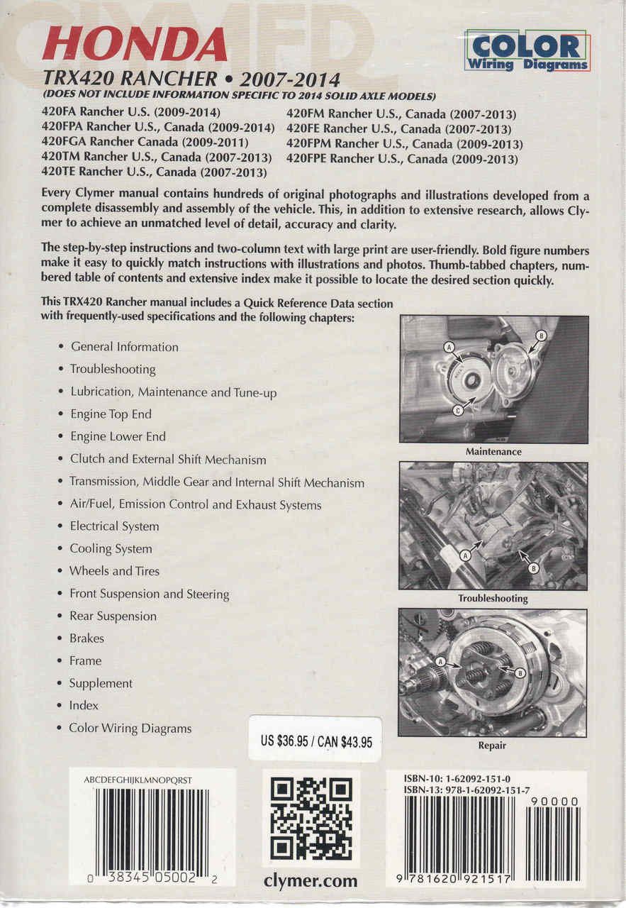 Diagram Honda Foreman 2007 Wire Diagram Full Version Hd