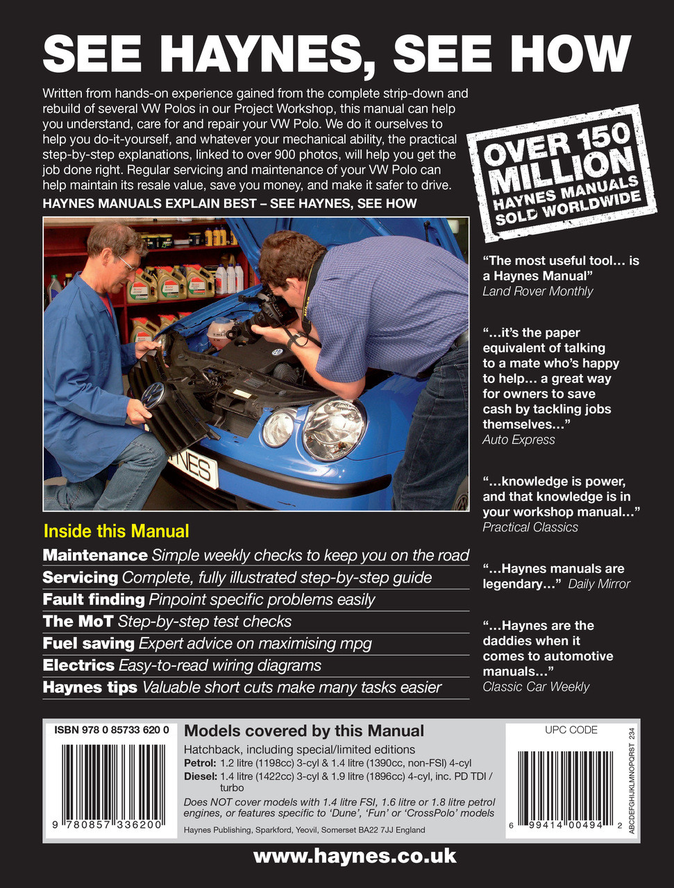 ... Array - vw polo petrol u0026 diesel 2002 sept 2009 haynes repair manual  rh automotobookshop ...