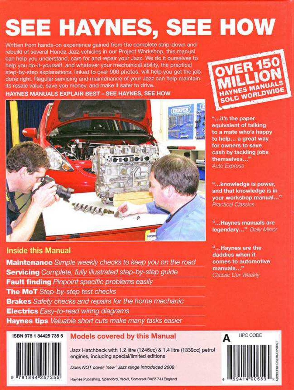 Honda Jazz 2002 2008 Workshop Manual