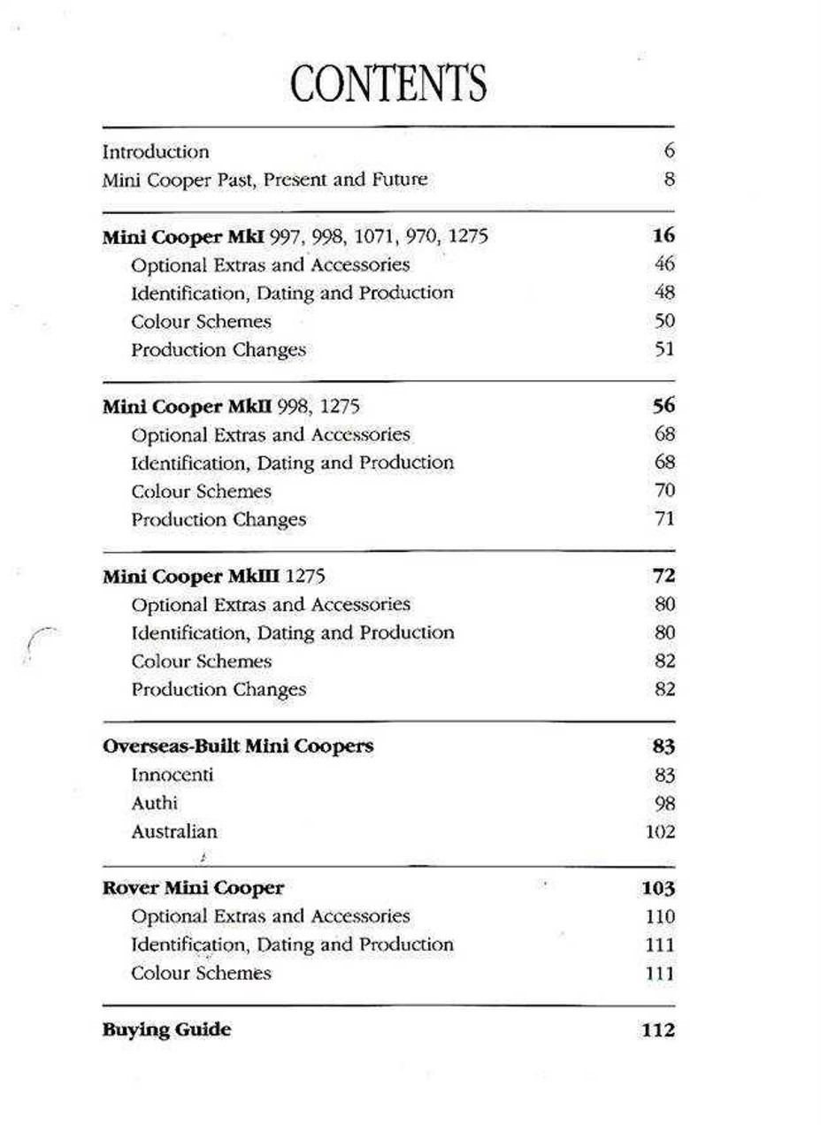 Original Mini Cooper And Cooper S The Restorers Guide