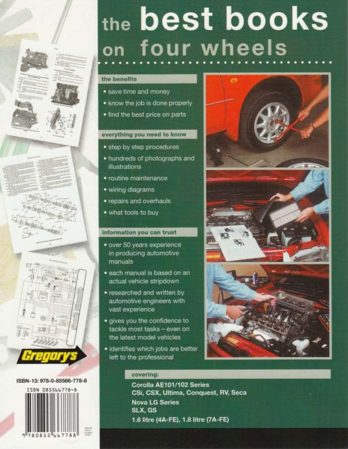 Toyota Corolla Ae101 Ae102 Amp Holden Nova Lg 1994 1999 Workshop Manual