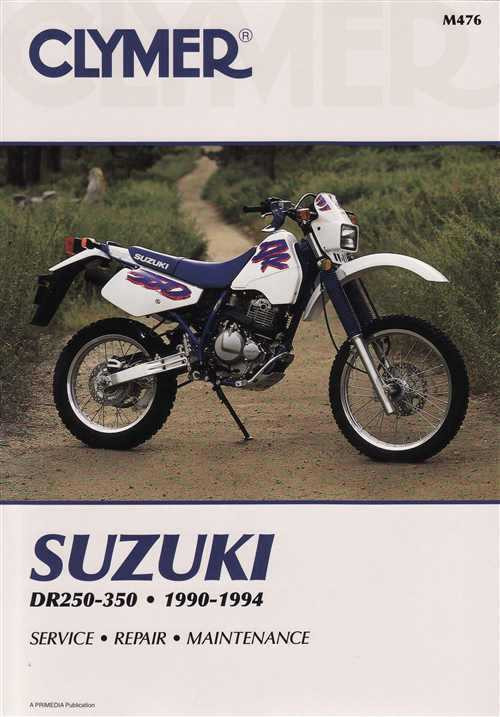 Suzuki Dr250 350 Motorcycle 1990 1994 Service Repair Manual